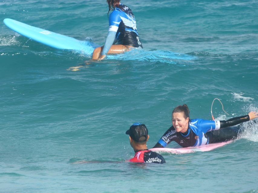Corralejo: Surf Lessons for Beginners with Hotel Pickup - Poseidon Surf Academy coaching: what small groups really mean