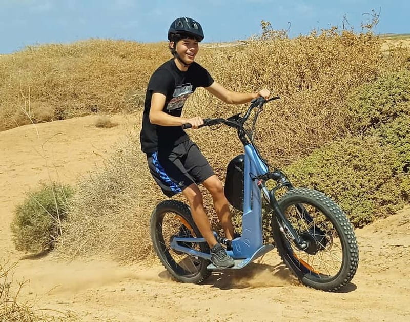 From Corralejo: Fuerteventura Guided E-Bike/E-scooter Tour - North Fuerteventura volcanic views you can actually ride to