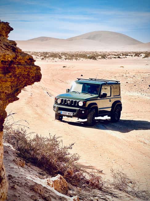 From Corralejo: Fuerteventura Self-Drive 4x4 Jeep Tour - Salinas del Carmen: salt flats views you can actually reach